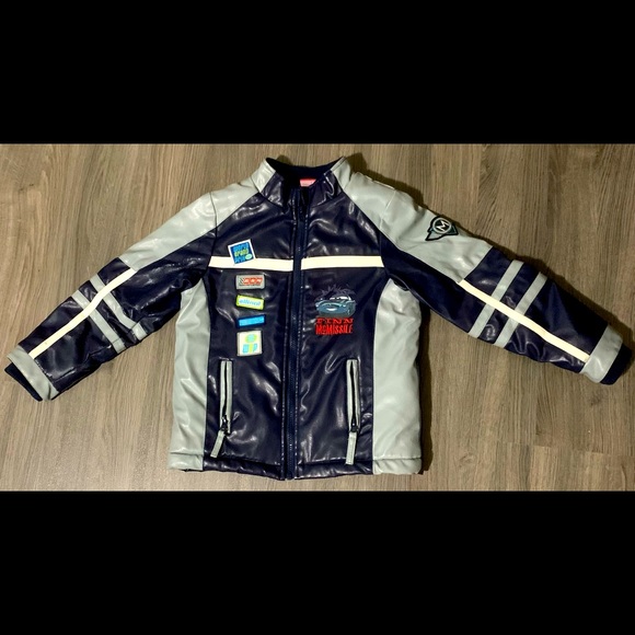 Boys Disney Cars Faux Leather Jacket Size 6x. - Picture 1 of 6